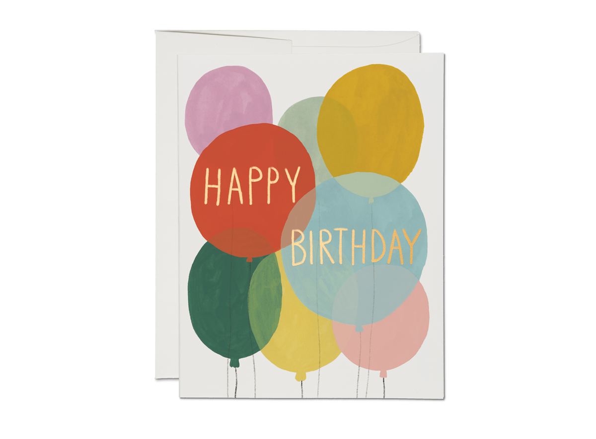 Colorful Birthday Balloons Card