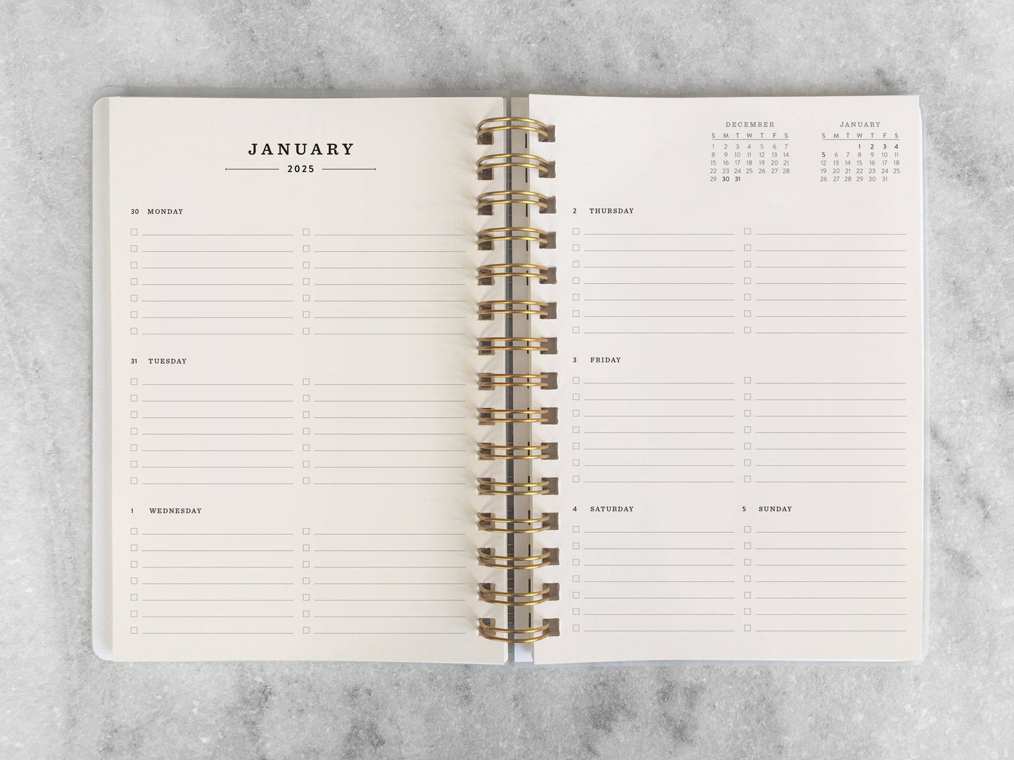 2026-2027 Academic Planner – Peach Bookcloth 12-Month