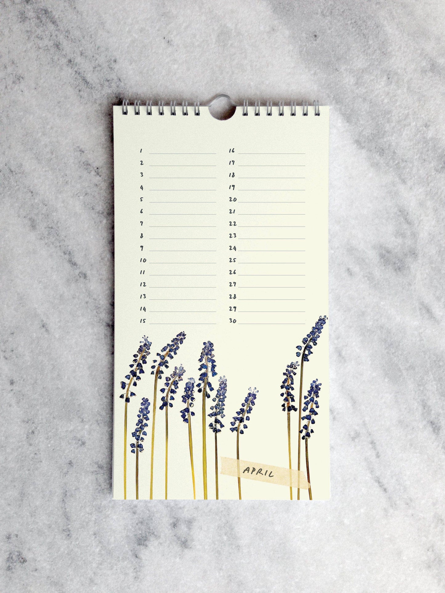 Pressed Flowers Celebration Calendar – Perpetual Birthday Tracker