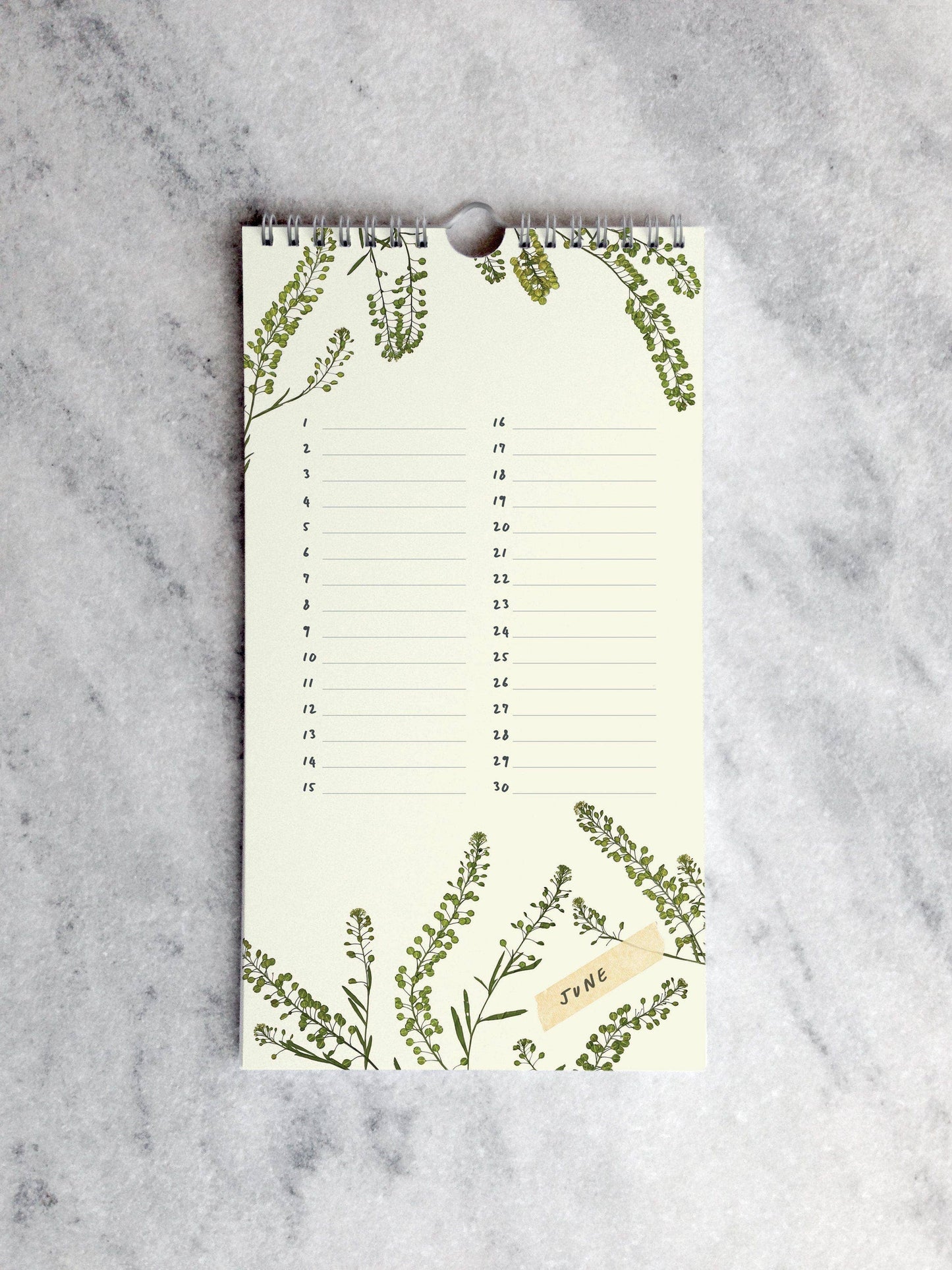 Pressed Flowers Celebration Calendar – Perpetual Birthday Tracker