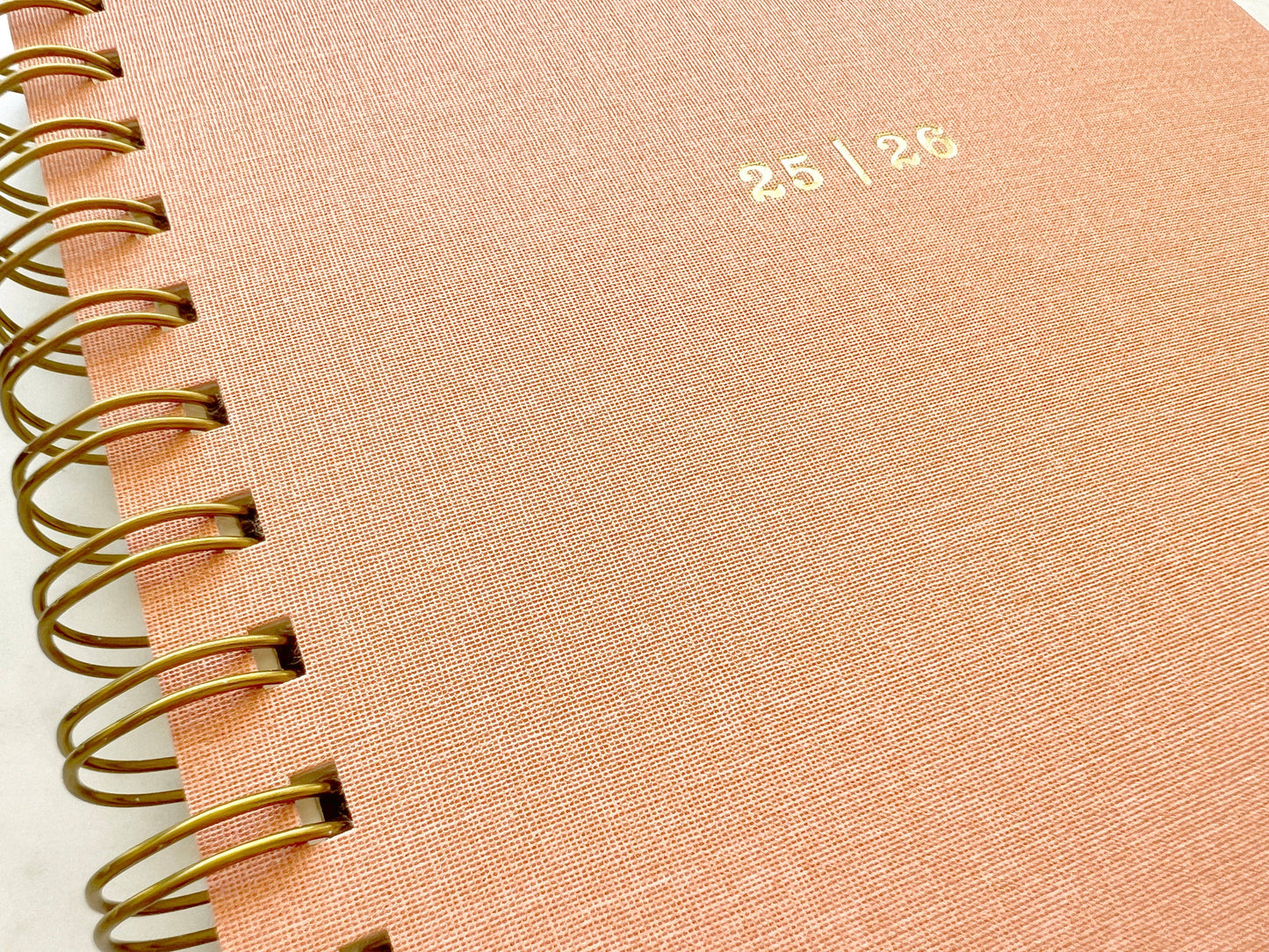 2026-2027 Academic Planner – Peach Bookcloth 12-Month