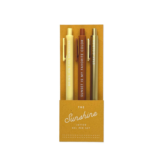 The Sunshine Multi-Color Fine Point Gel Pen Set – 3 Pack