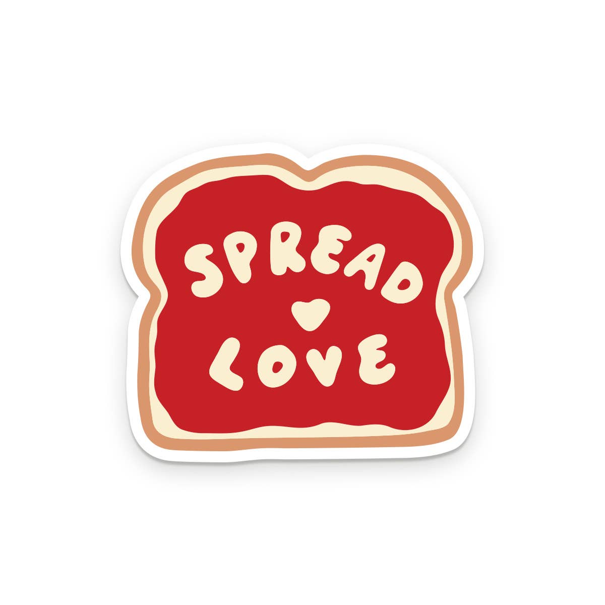 Spread Love Jam Toast Vinyl Sticker