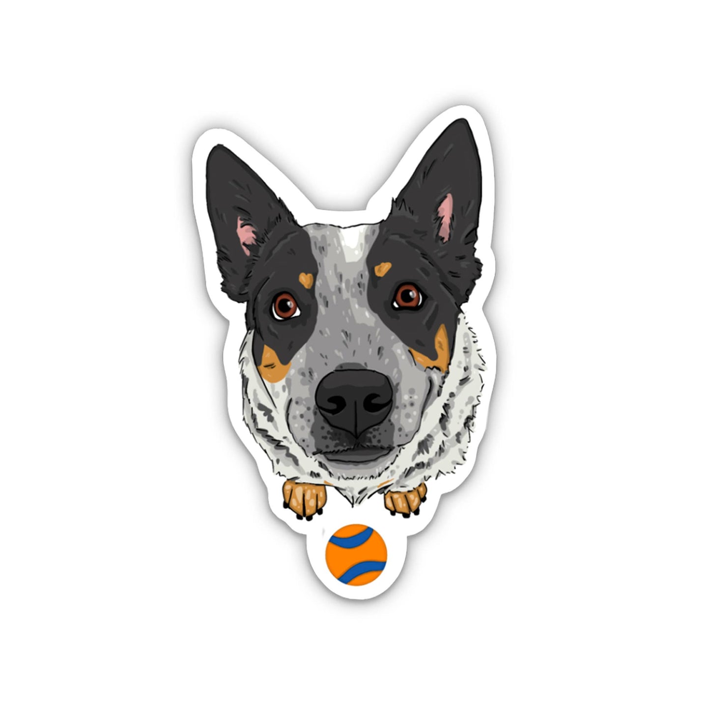 Fetch Blue Heeler Vinyl Sticker