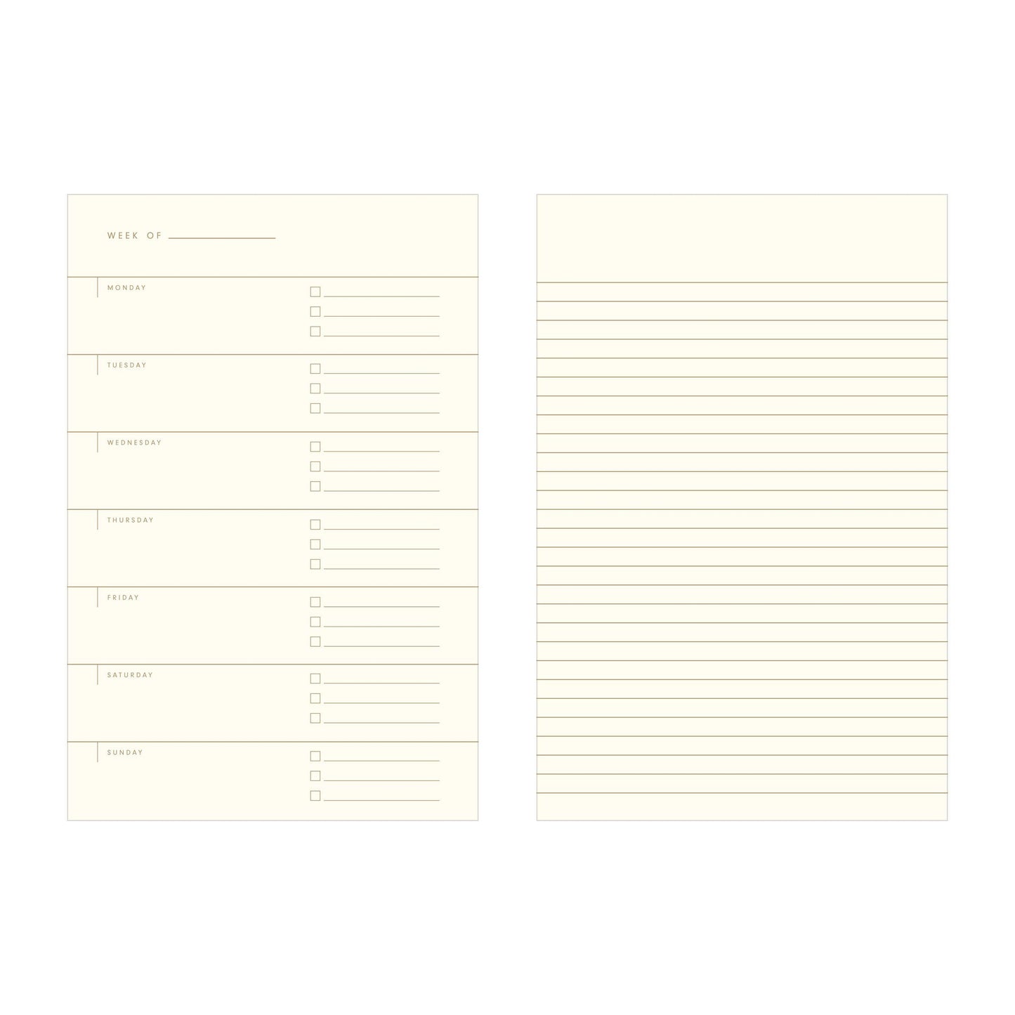 Simple Plan Undated Weekly Planner Notebook