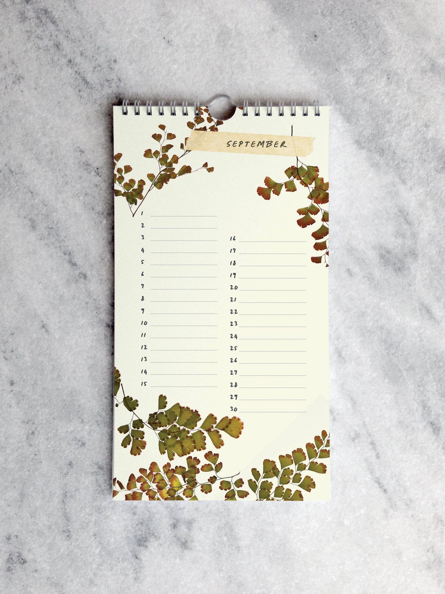 Pressed Flowers Celebration Calendar – Perpetual Birthday Tracker