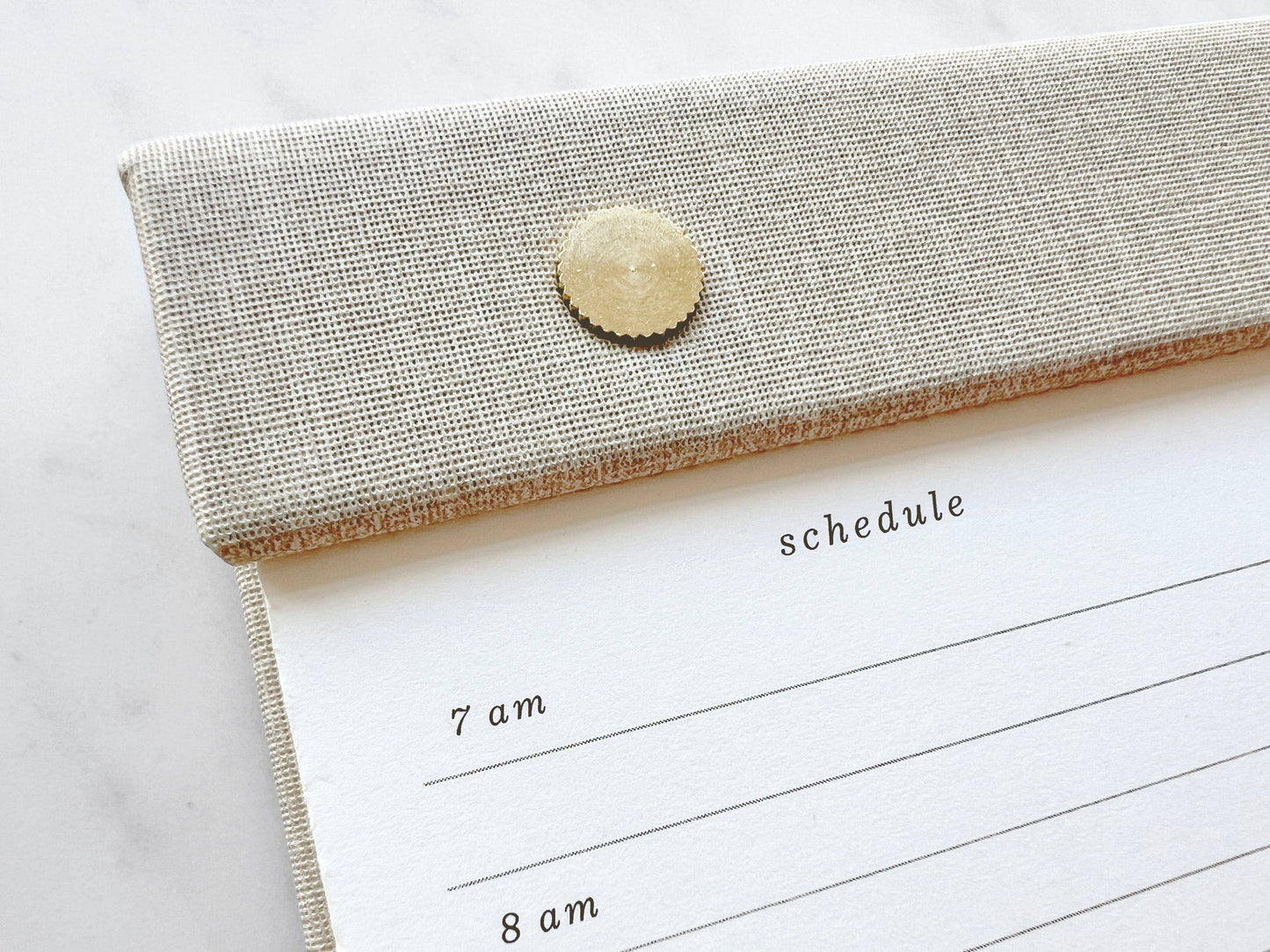 Refillable Daily Planner Notepad with Brass Screws