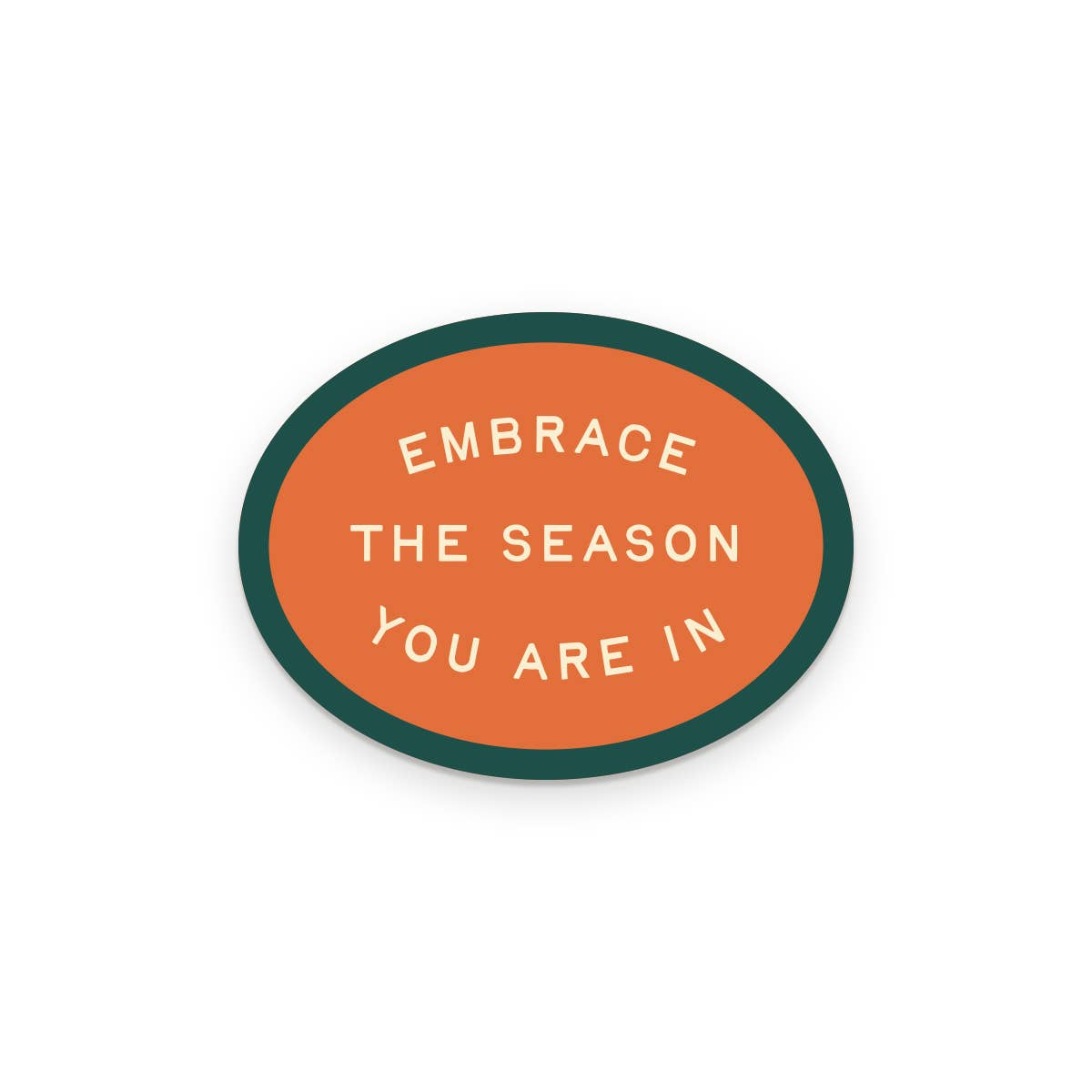 Embrace the Season Oval Vinyl Sticker