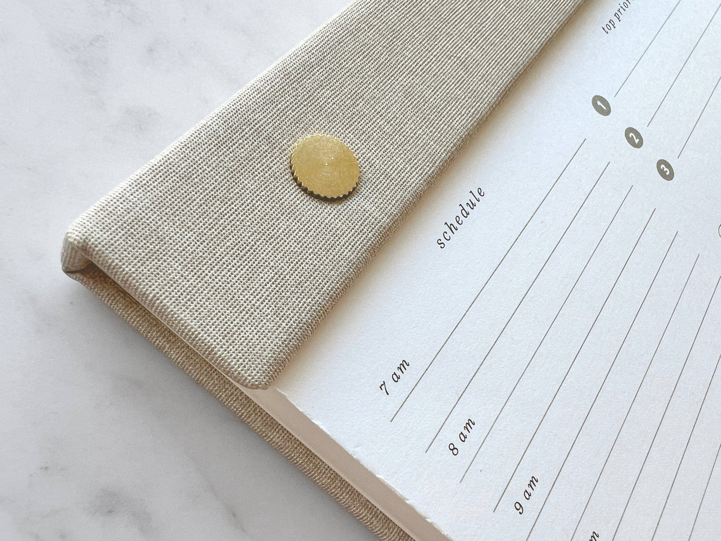 Refillable Daily Planner Notepad with Brass Screws