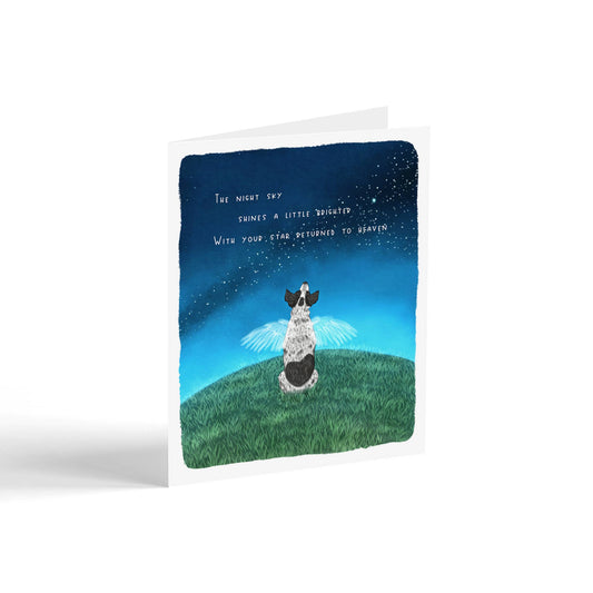 Star Returned to Heaven Dog Loss Sympathy Card