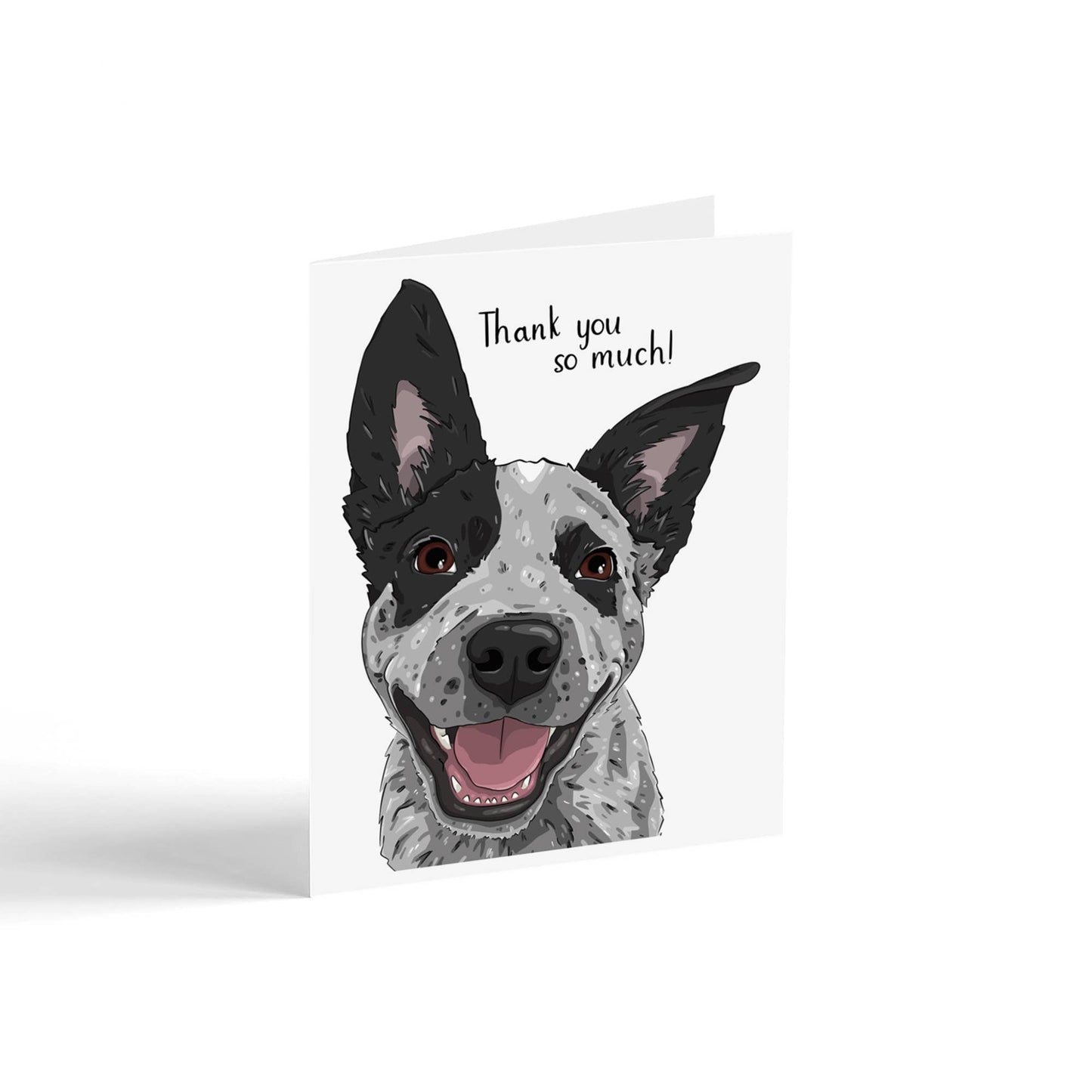 Excited Heeler Puppy Thank You Card