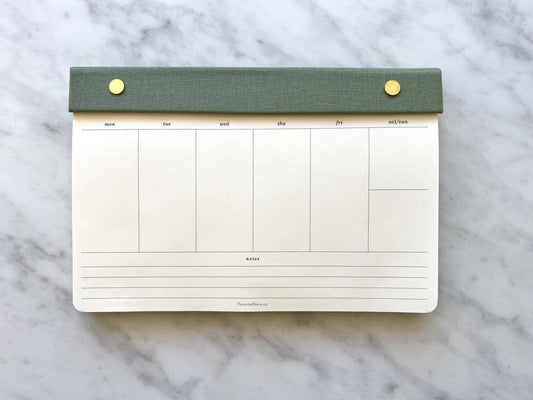 Refillable Weekly Planner Notepad with Brass Screws