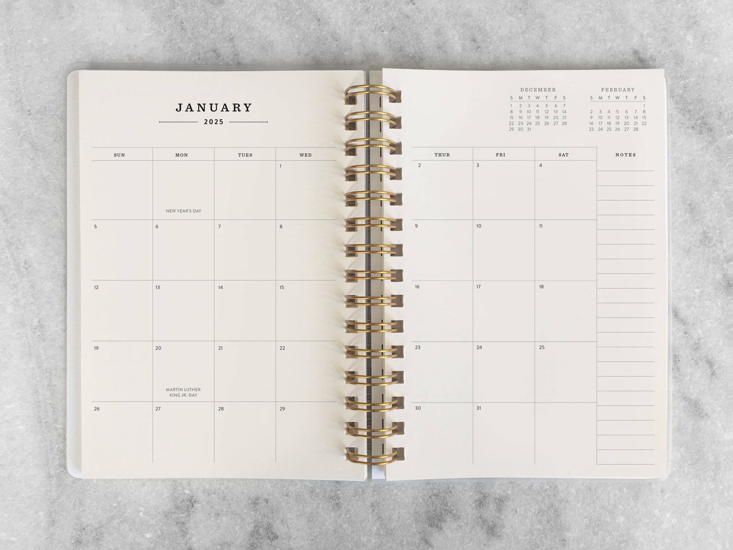 2026-2027 Academic Planner – Peach Bookcloth 12-Month
