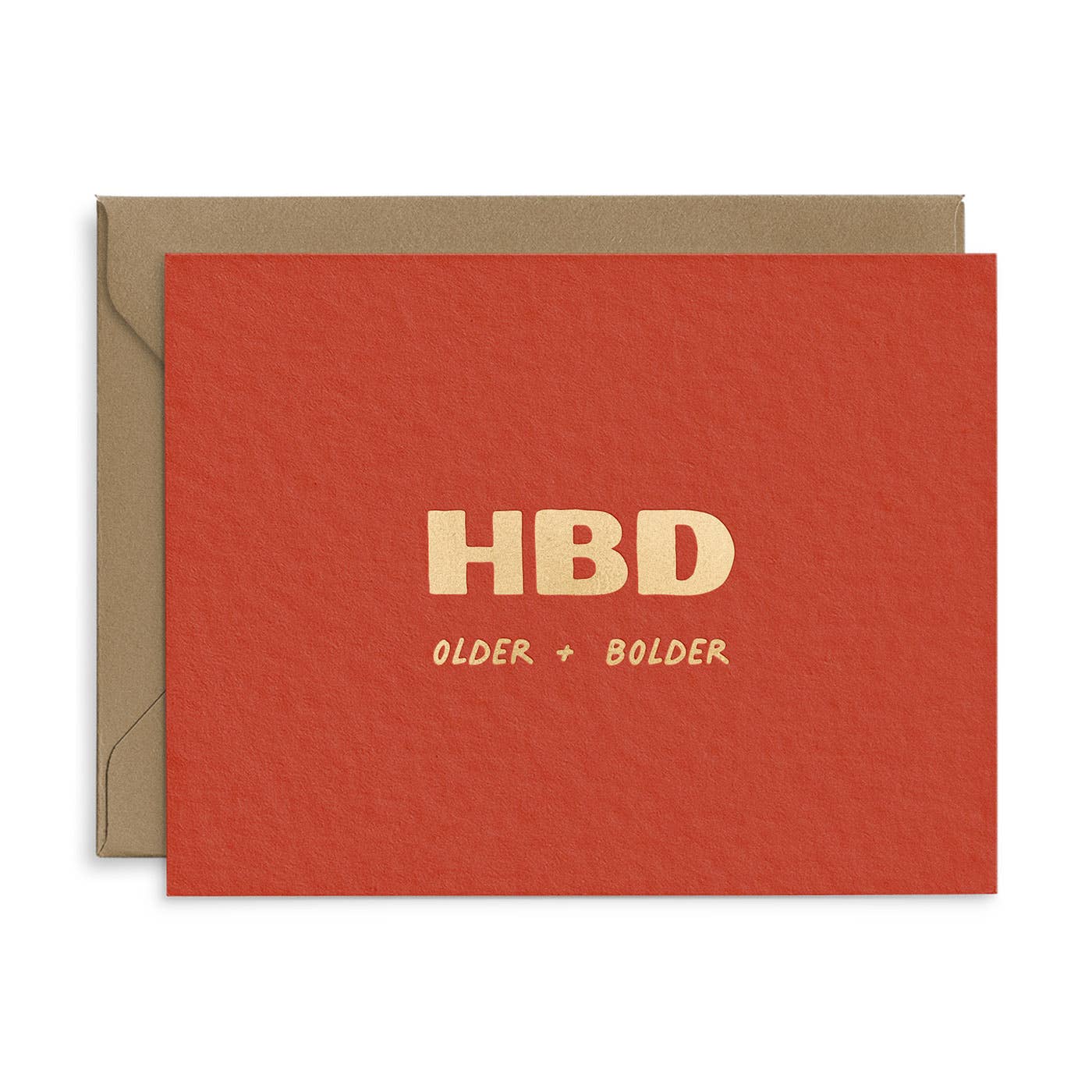 Older & Bolder Gold Foil Birthday Card